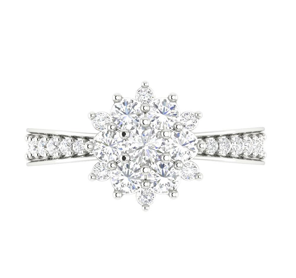Designer Fashion Solitaire Ring SI1 G 0.85 Carat Natural Diamond 14k Gold