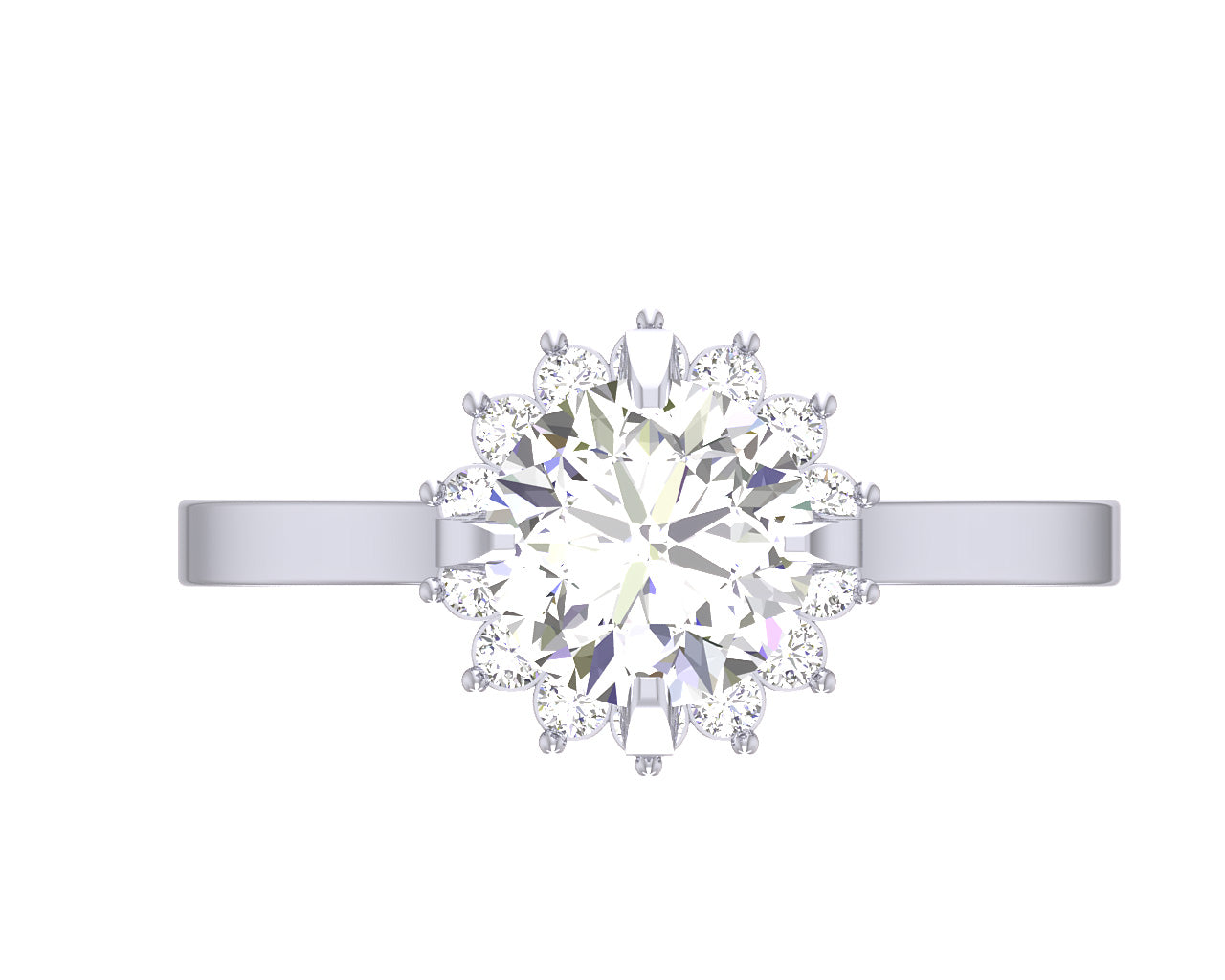 Designer Big Solitaire Engagement Ring I1 G 1.80 Carat Round Cut Diamond 14K Rose Gold