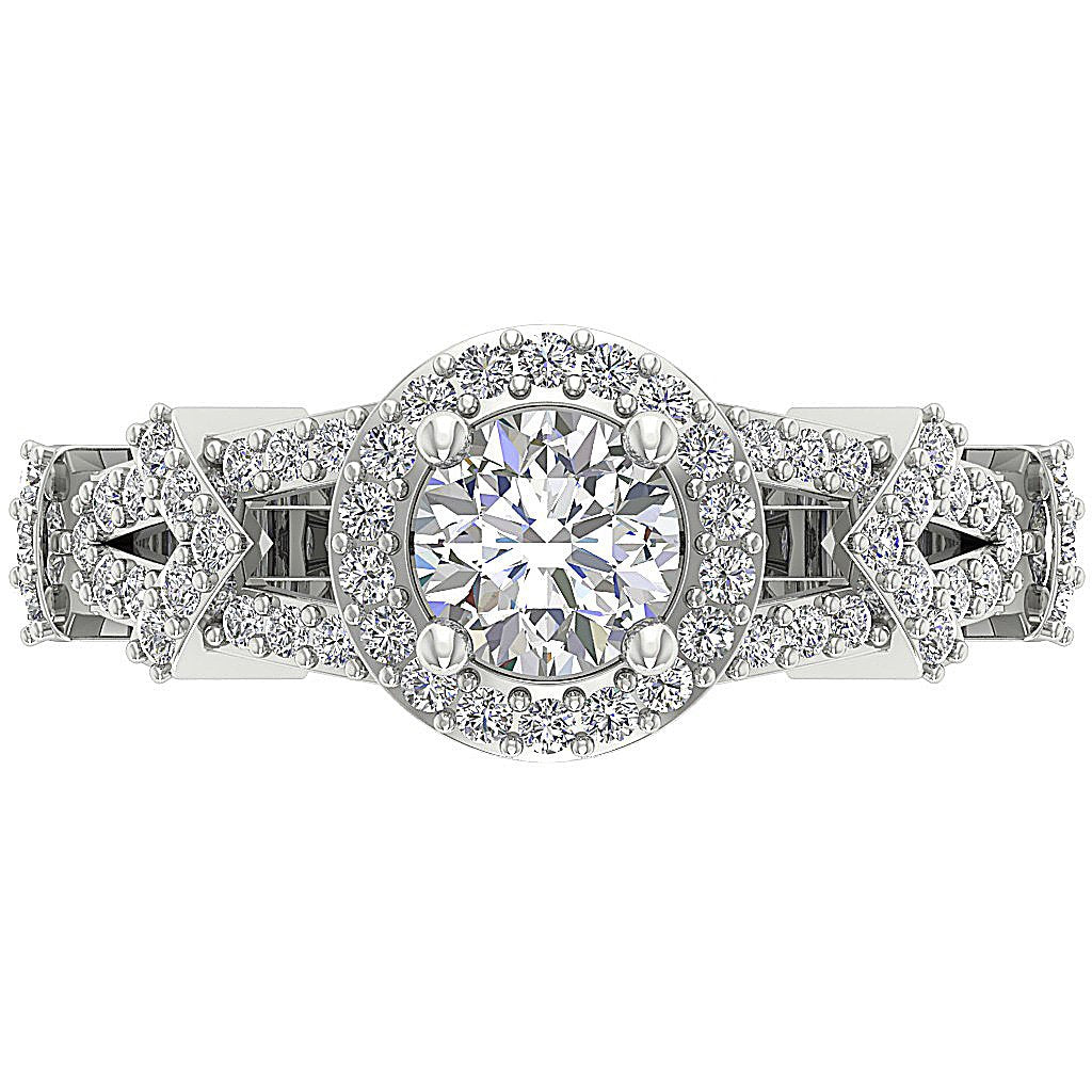 Prong Set Solitaire Engagement Ring Natural Diamond SI1 G 1.15 Ct 14k White Yellow Rose Gold