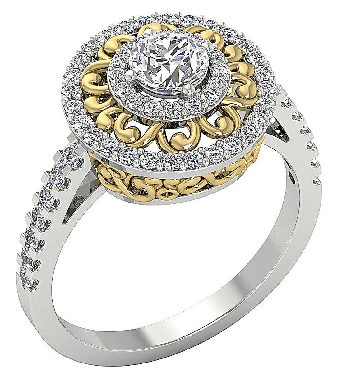 14k Rose Gold Vintage Solitaire Wedding Ring Genuine Diamond SI1 G 1.25 Carat Prong Set