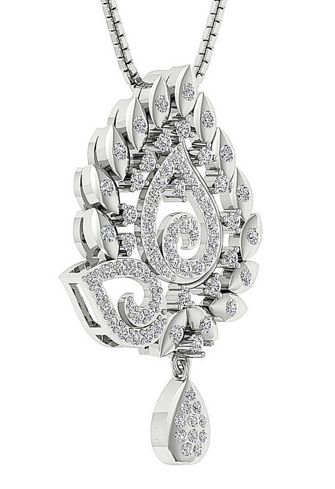 Designer Fashion Pendant SI1/I1 G 0.75 Carat Genuine Diamond 14k/18k Solid Gold