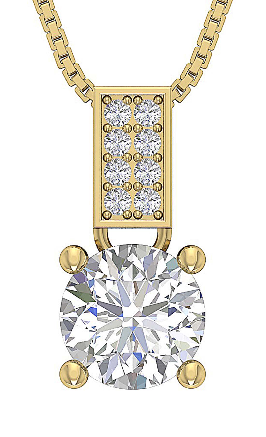 I1 G 2.20 Carat Natural Diamond 14k/18k Solid Gold Vintage Fashion Pendant