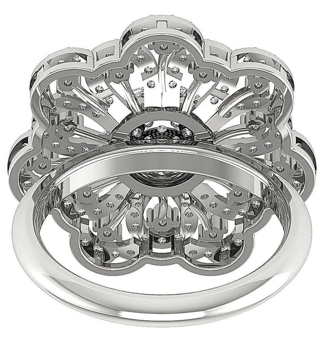 I1 G 1.50 Ct 14k Yellow Gold Genuine Diamond Designer Right Hand Wedding Ring Prong Set