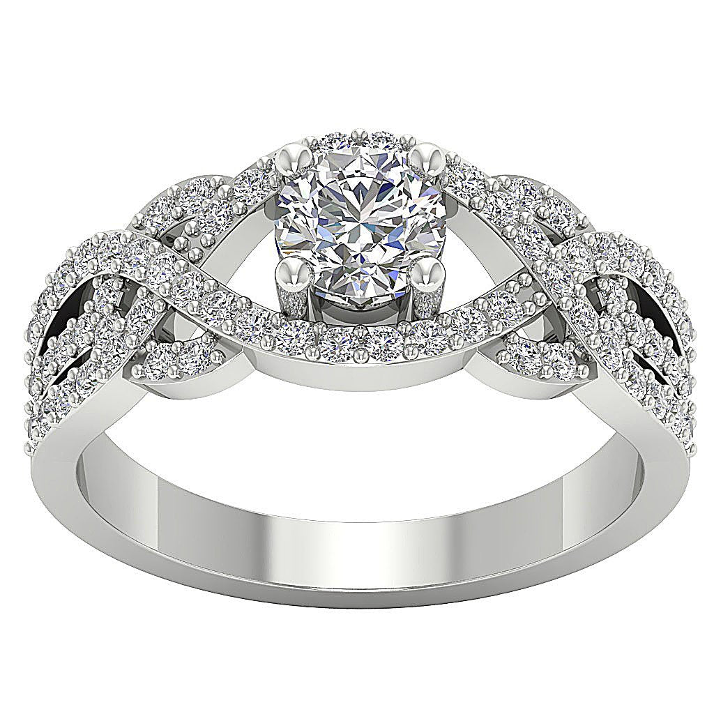I1 G 1.20 Carat Natural Diamond 14k Solid Gold Unique Anniversary Ring