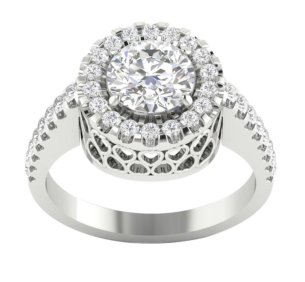 Vintage Solitaire Engagement Ring Natural Diamond I1 G 1.75 Ct 14k Solid Gold Prong Set