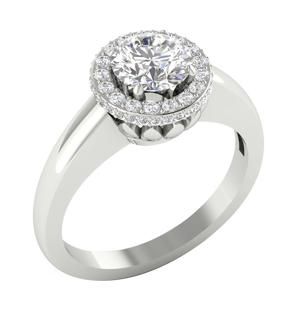 14k Rose Gold Genuine Diamond Solitaire Wedding Ring SI1 G 1.35 Ct Prong Set 10.50 MM