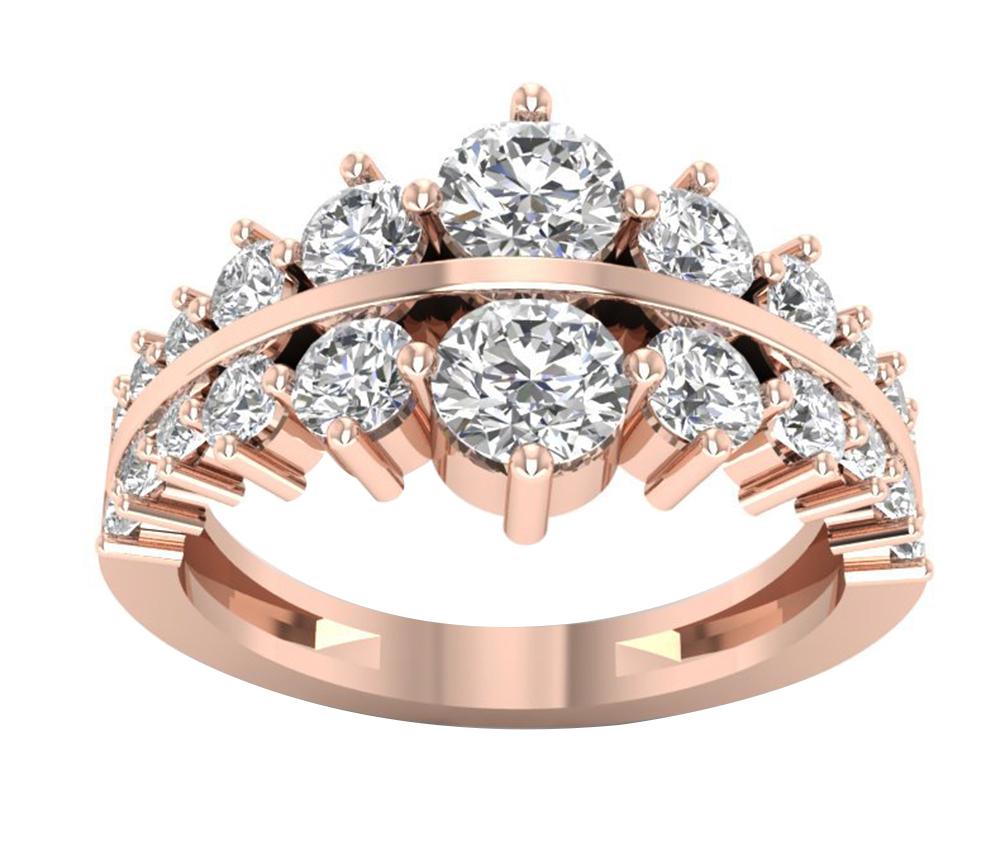 I1 G 1.80 Carat Natural Diamond Unique Style Wedding Ring 14k Solid Gold