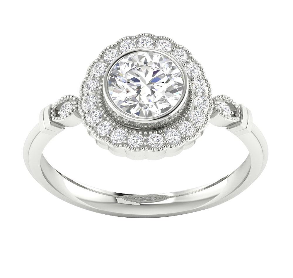 I1 G 1.35 Ct Natural Diamond 14k Solid Gold Solitaire Designer Wedding Ring