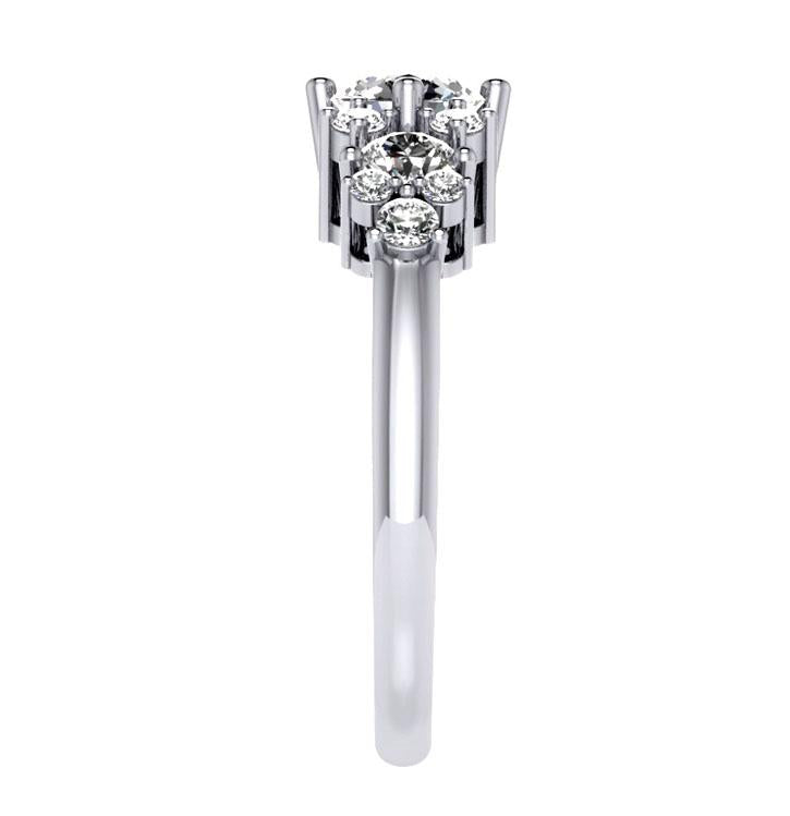 Designer Anniversary Ring Round Diamond SI1 G 1.35 Ct 14k Solid Gold Prong Set 7.50 MM