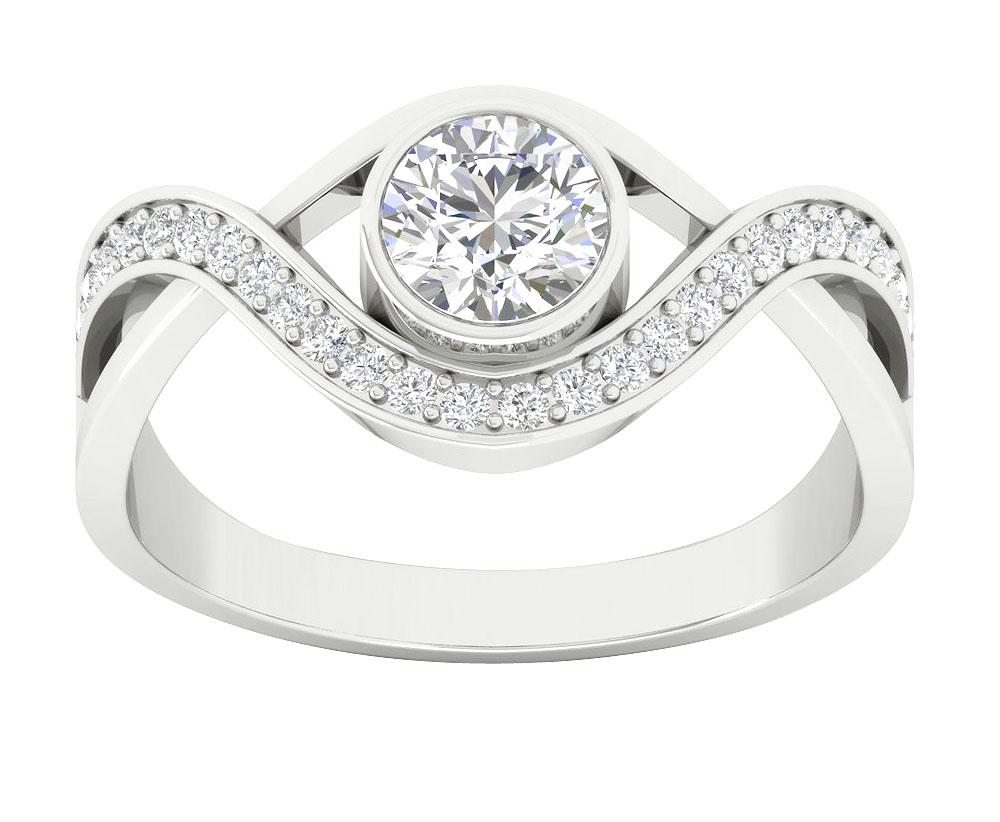 Natural Diamond Solitaire Vintage Engagement Ring SI1 G 1.00 Ct 14k White Gold Prong Bezel Set