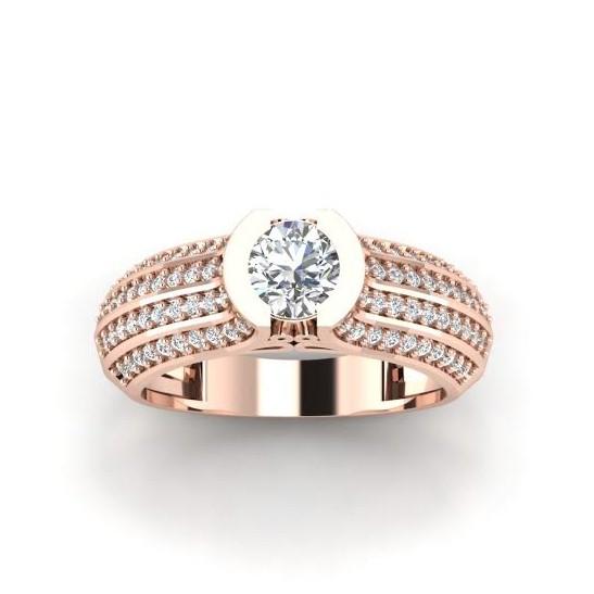 I1 G 1.40 Carat Vintage Fashion Wedding Ring 14k Solid Gold Genuine Diamond