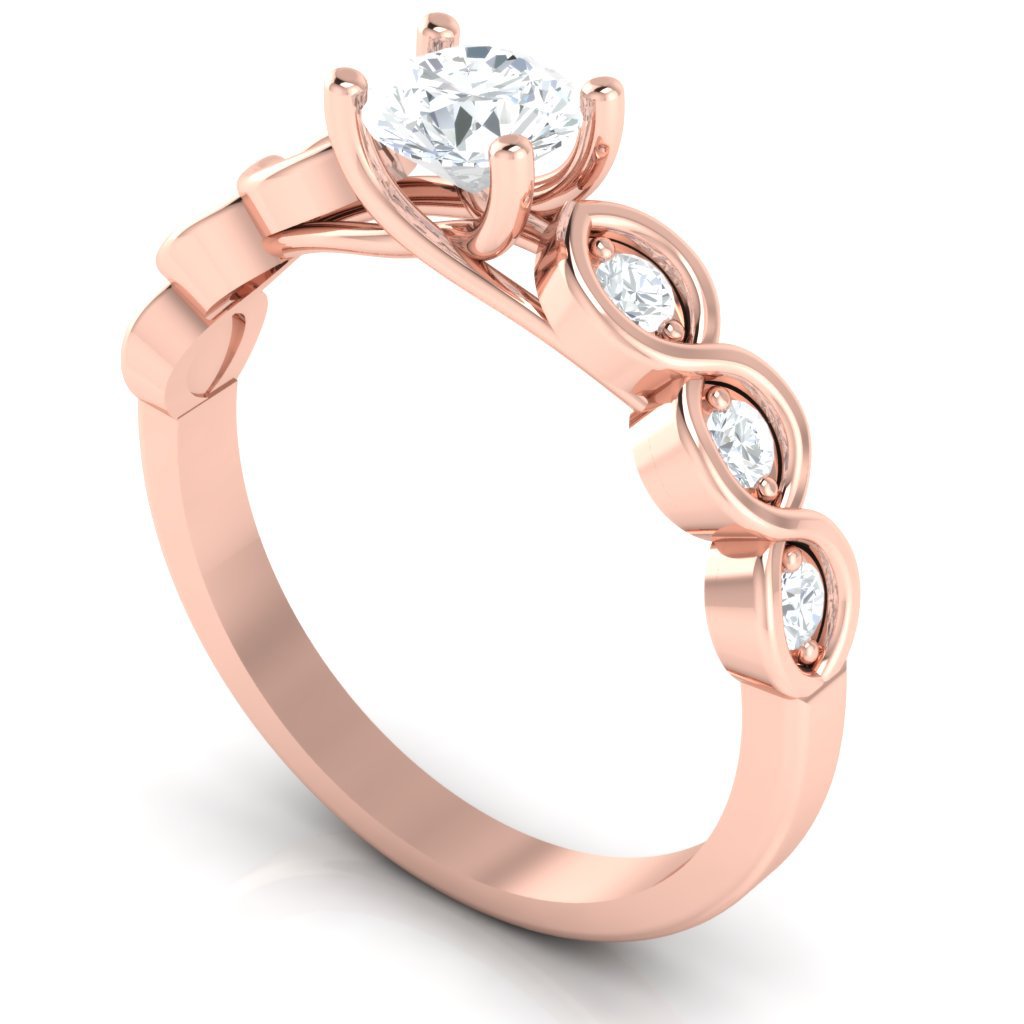 I1 G 1.00 Carat Genuine Diamond 14k Solid Gold Antique Engagement Ring