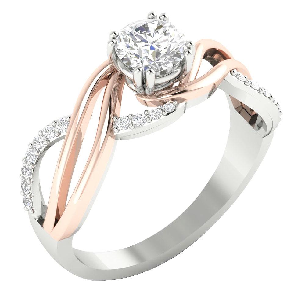 14k Rose Gold Solitaire Vintage Anniversary Ring Round Diamond SI1 G 1.00 Ct Prong Set 8.10 MM