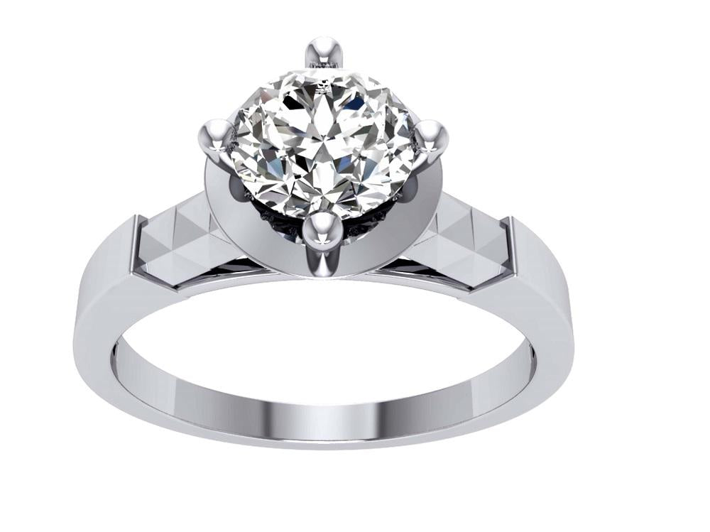 14k Rose Gold Vintage Engagement Ring Natural Diamond SI1 G 0.85 Ct Prong Set 7.45 MM
