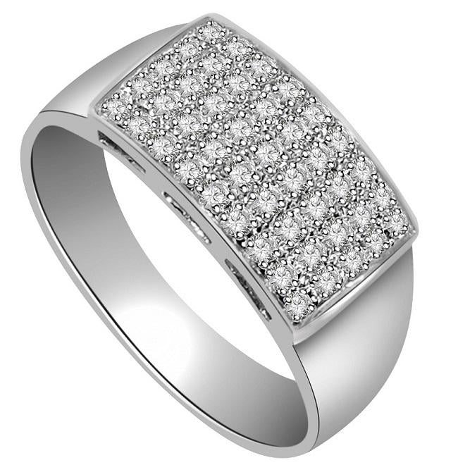14k Solid Gold Mens Anniversary Ring VVS1/VS1 E 0.50 Ct Natural Diamonds Pave Set 8.15 MM