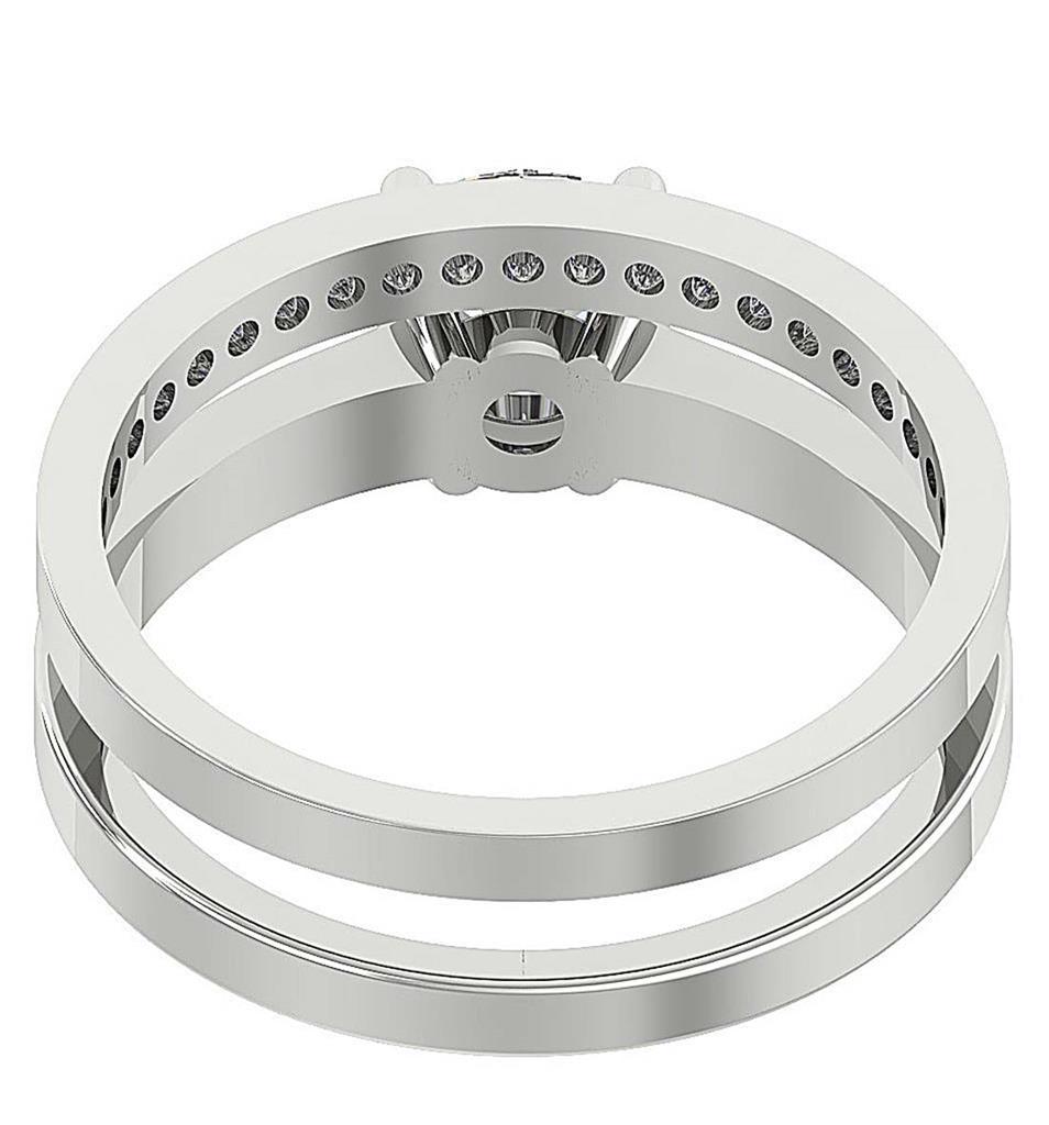Solitaire Engagement Band Wedding Ring Sets I1 G 1.15 Ct Natural Diamond 14K Solid Yellow Gold