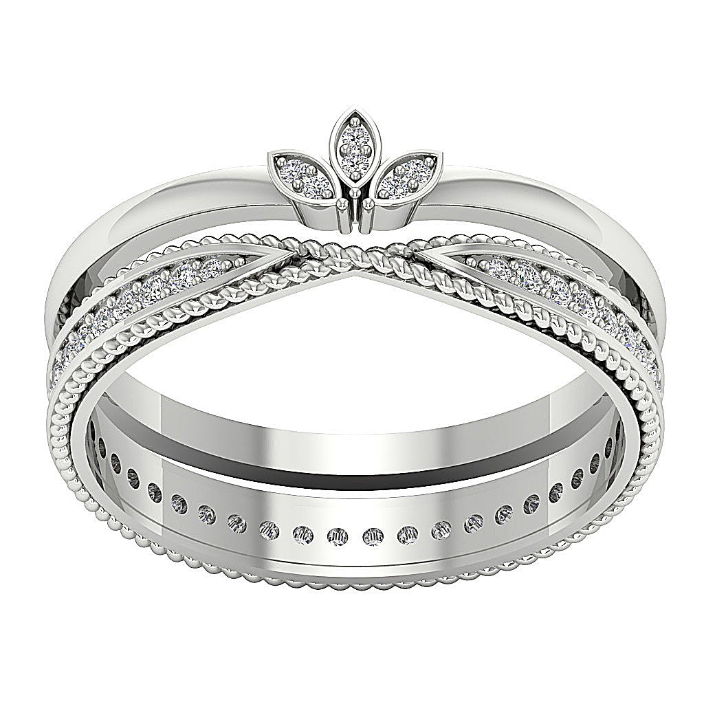 Forever Bride Wedding Sets I1 G 0.50 Ct Natural Diamond 14K Yellow Gold
