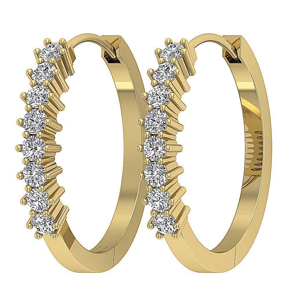 14k Yellow Gold Unique Style Designer Anniversary Earring Set