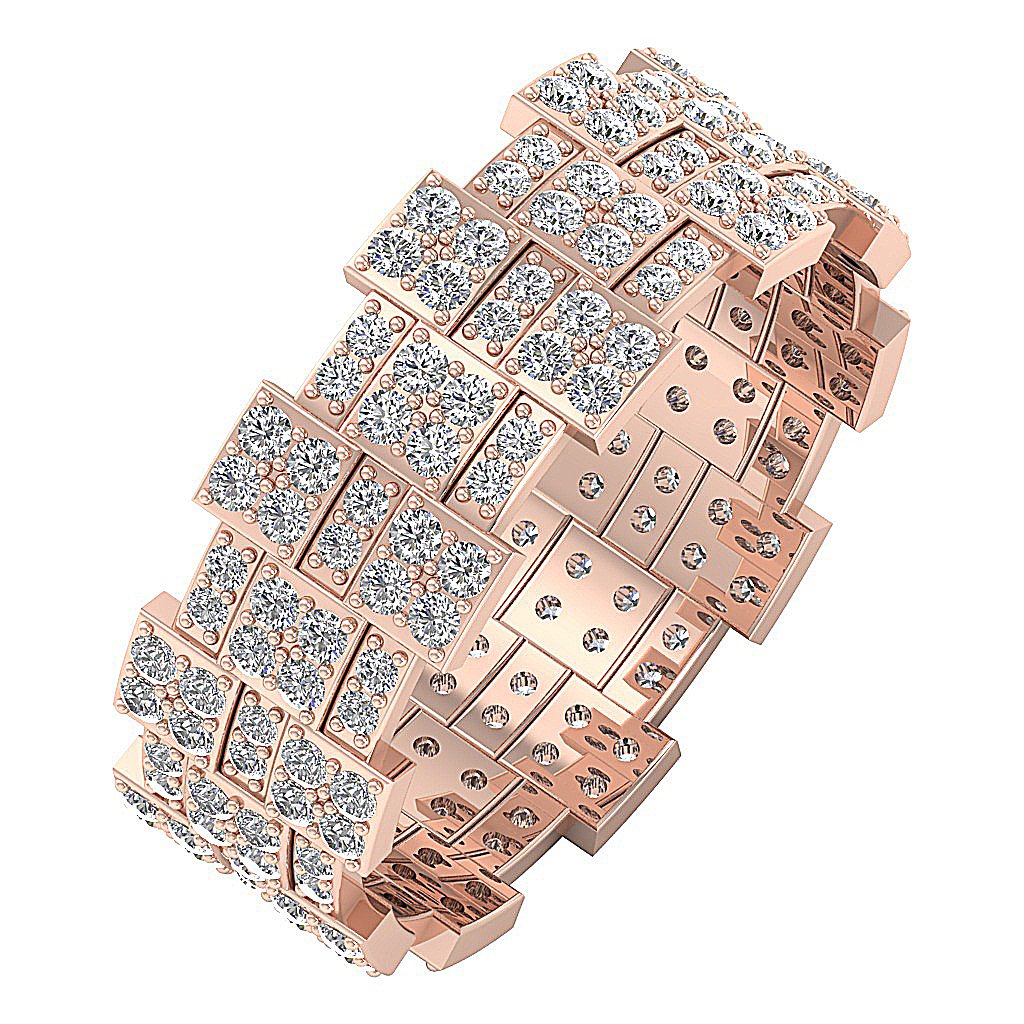 SI1 G 1.75 Ct Genuine Diamond 14k Solid Gold Vintage Engagement Eternity Ring