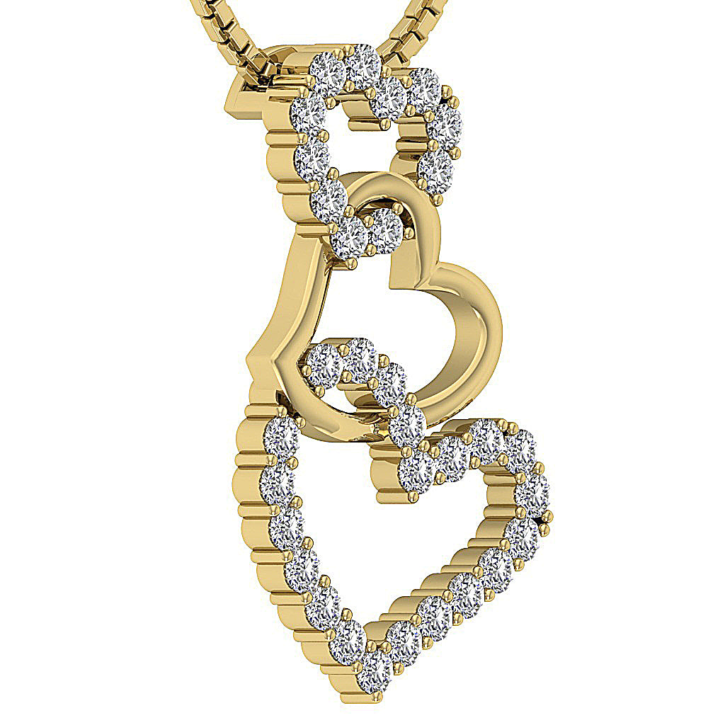 VintageGenuineCutDiamond14kGoldPendant
