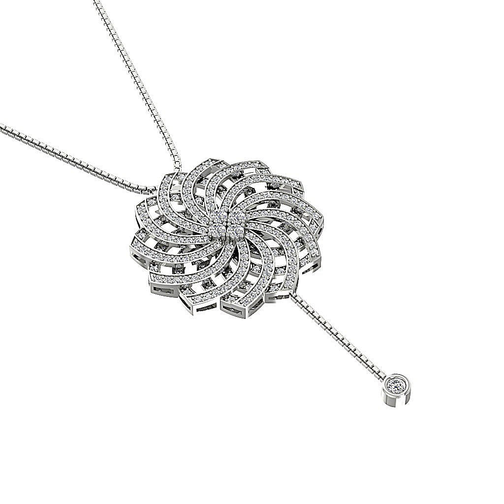 Round Diamond 14k/18k Solid Gold Designer Fashion Pendant SI1/I1 G 1.10 Carat