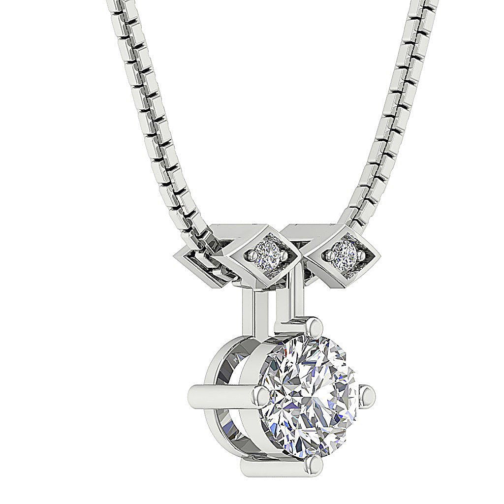 SI1/I1 G 0.45 Carat Genuine Diamond 14k/18k Solid Gold Vintage Fashion Pendants