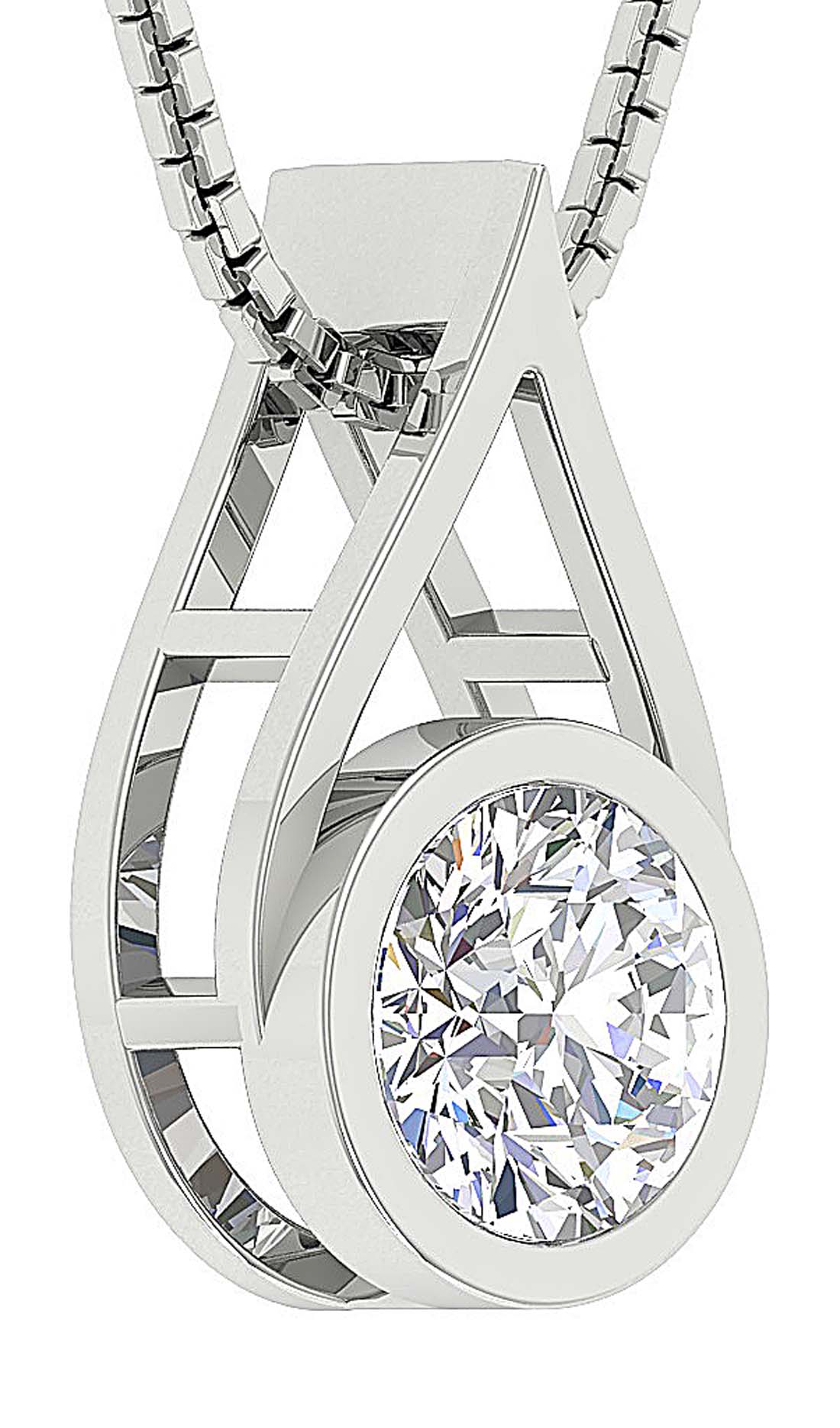 14k/18k Solid Gold Vintage Solitaire Pendants VS1/SI1/I1 0.50 Ct Genuine Diamond