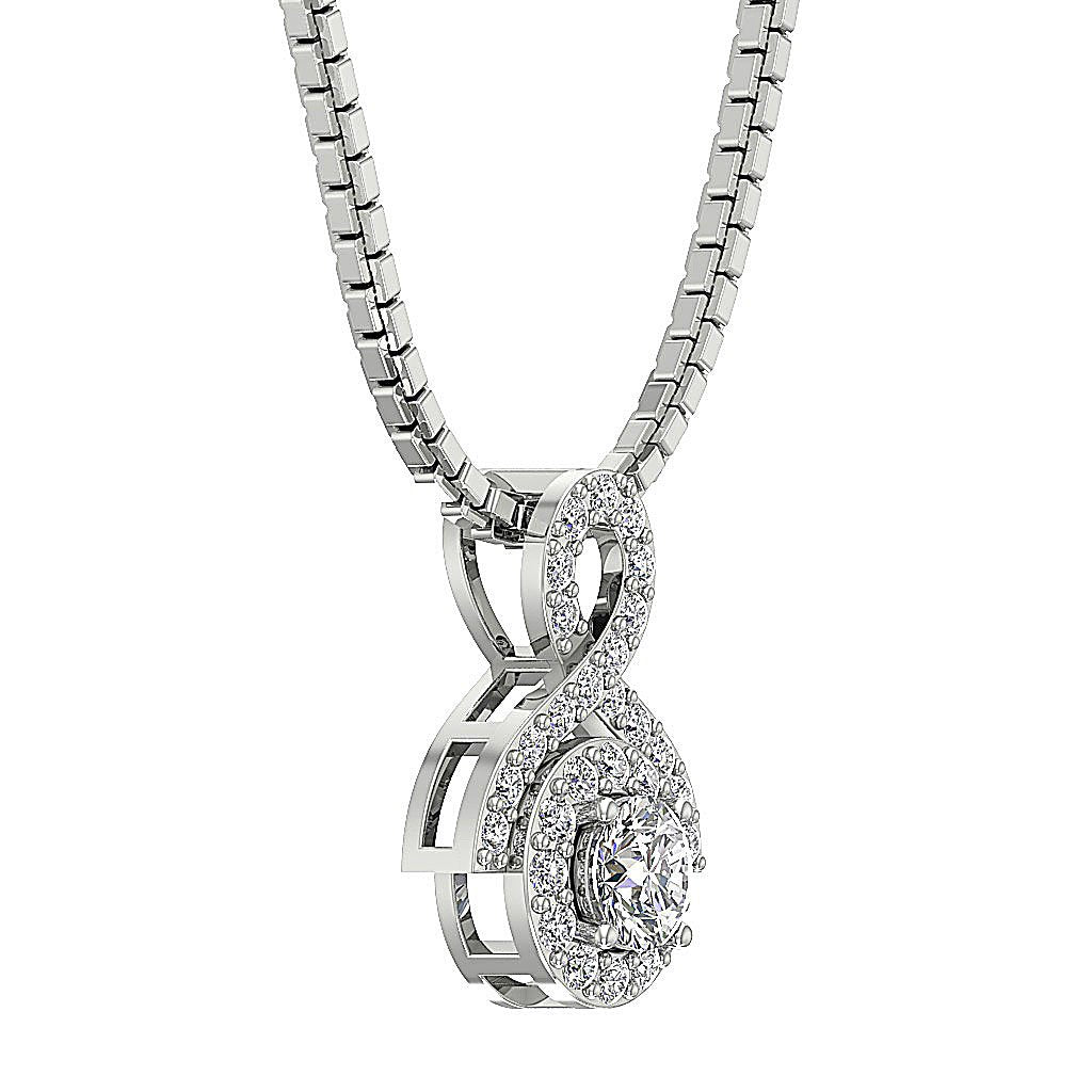 VS1/SI1/I1 0.60 Carat Round Diamond 14k/18k Solid Gold Vintage Fashion Pendants