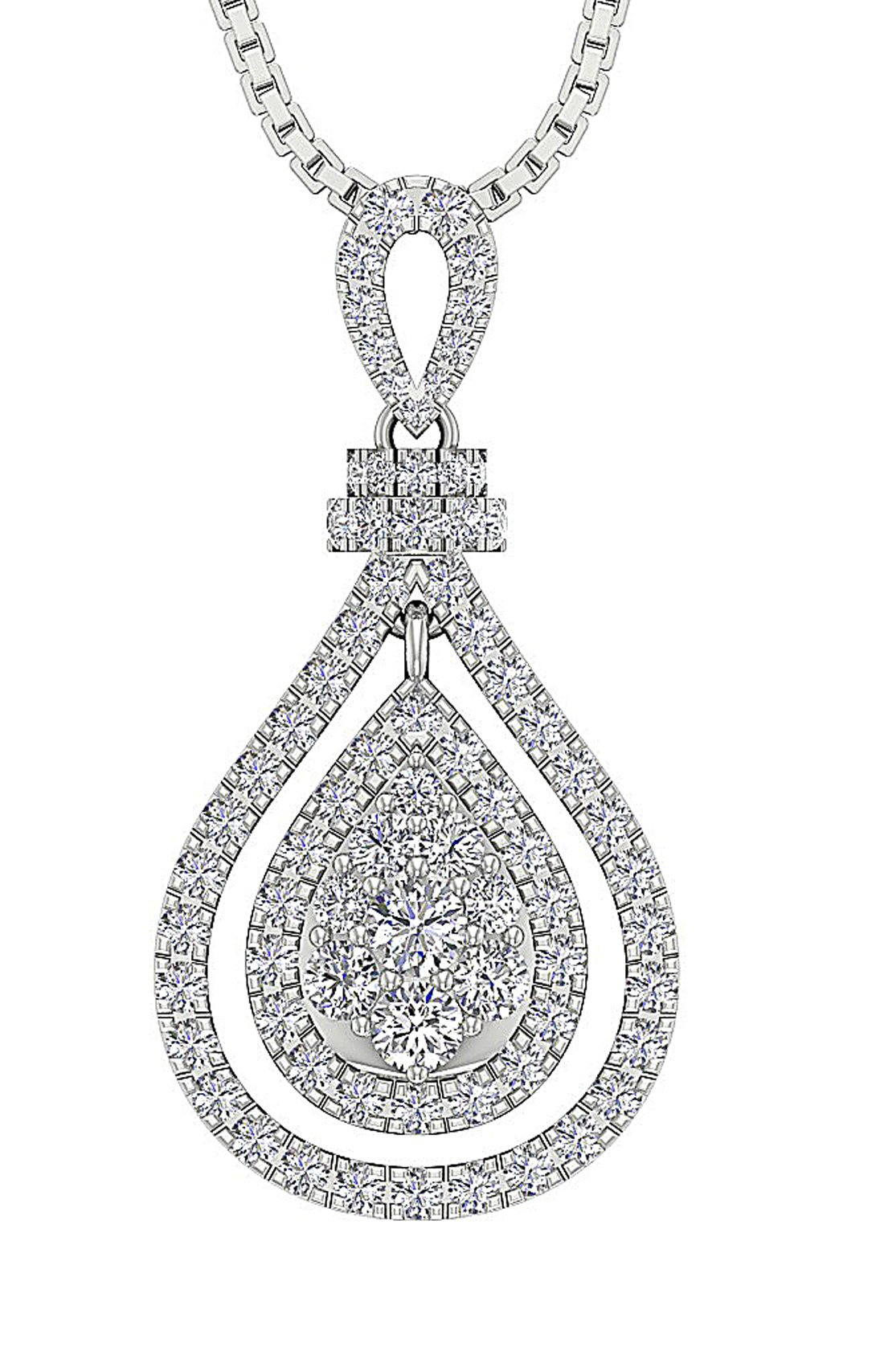 VVS1/VS1/SI1/I1 0.90 Carat Round Diamond 14k/18k Gold Unique Fashion Pendants