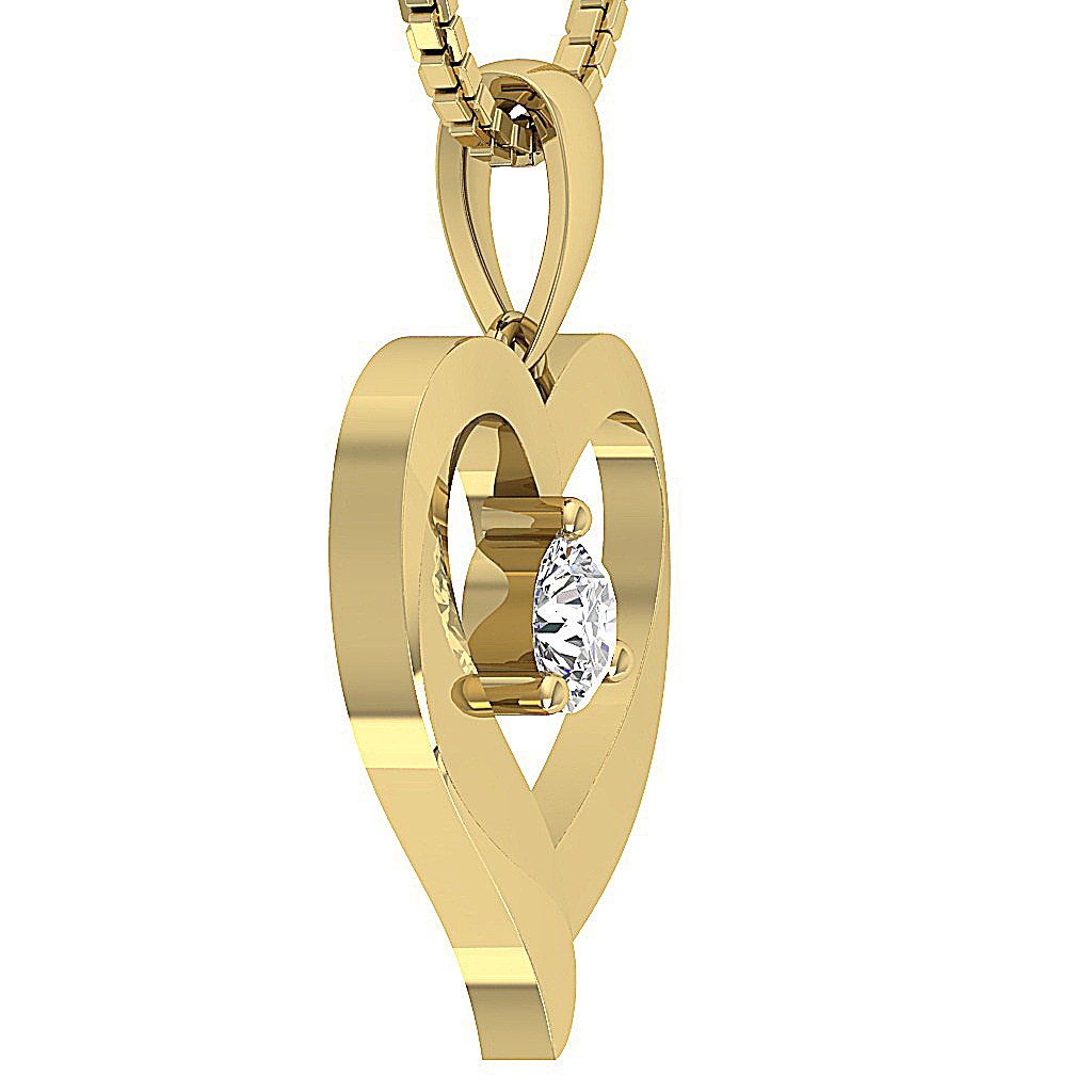 VintageRoundDiamond14kGoldPendant
