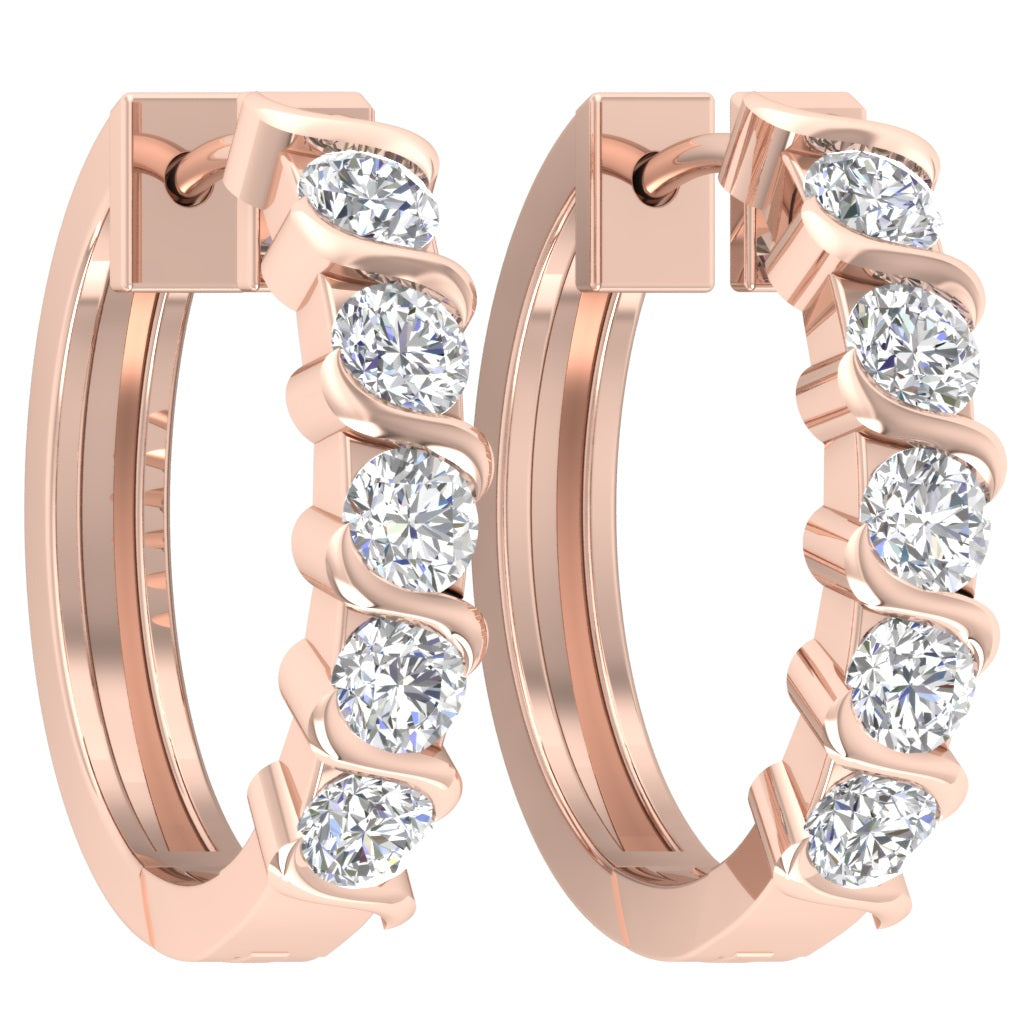 VintageNaturalDiamondEarringSet14kGold