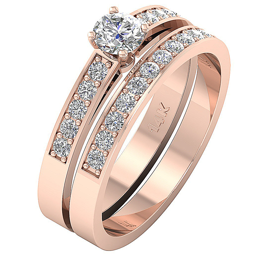 VintageStyleBridalRingProngSet14kRoseGold