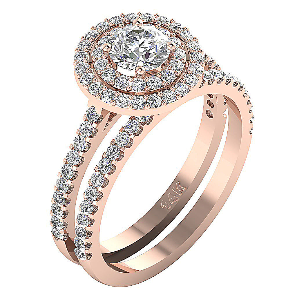 VintageStyleBridalRingSet14kGold