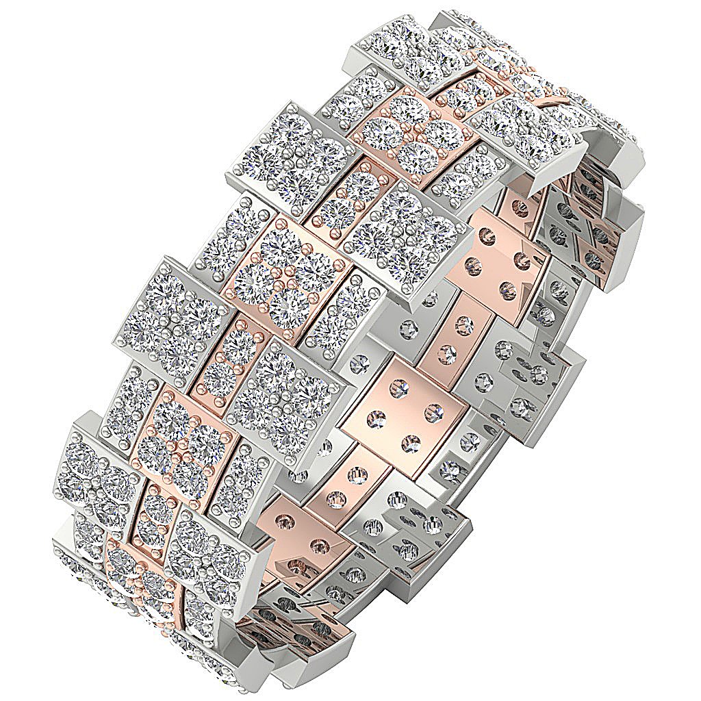 SI1 G 1.75 Ct Genuine Diamond 14k Solid Gold Vintage Engagement Eternity Ring