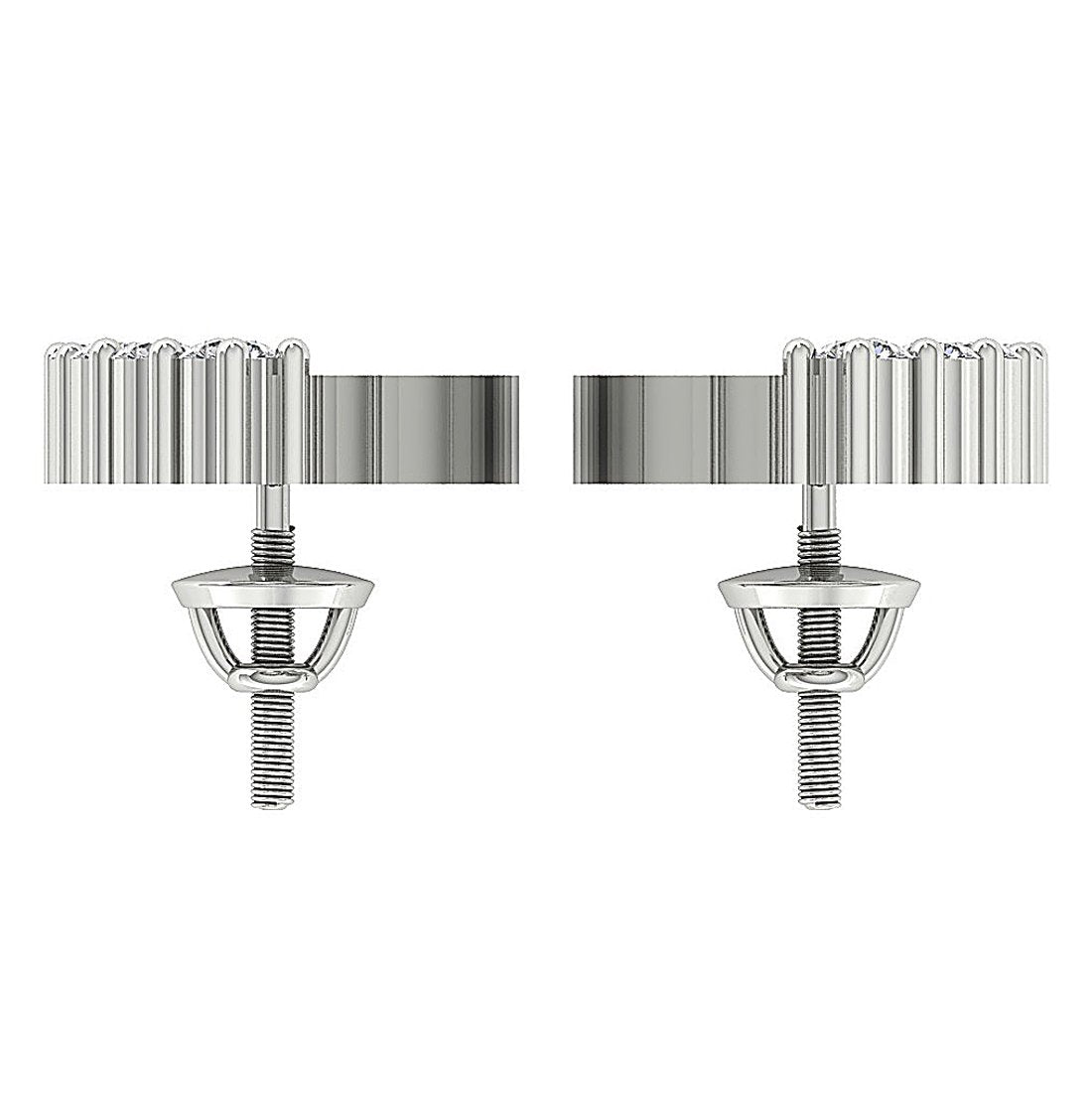 18k/14k Rose Gold Fashion Wedding Earrings Genuine Diamond SI1/I1 G 0.30 Ct Prong Set