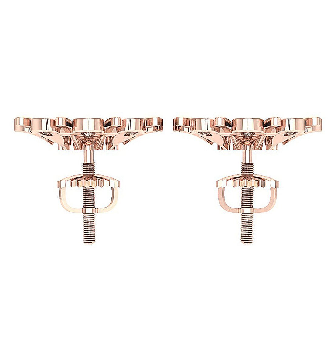 Genuine Diamond Solitaire Studs Wedding Earring SI1/I1 G 0.60 Ct 18k/14k White Gold Prong Set