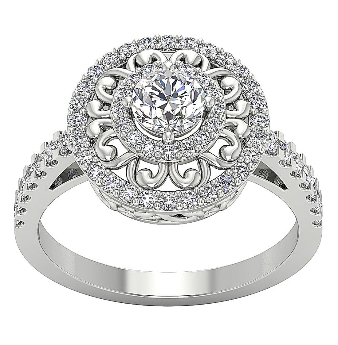 14k Rose Gold Vintage Solitaire Wedding Ring Genuine Diamond SI1 G 1.25 Carat Prong Set