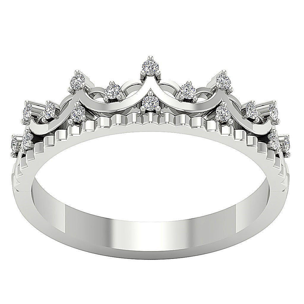 5.45 MM I1 G 0.20 Ct Designer Engagement Ring Natural Diamond Prong Set 14k Solid Gold