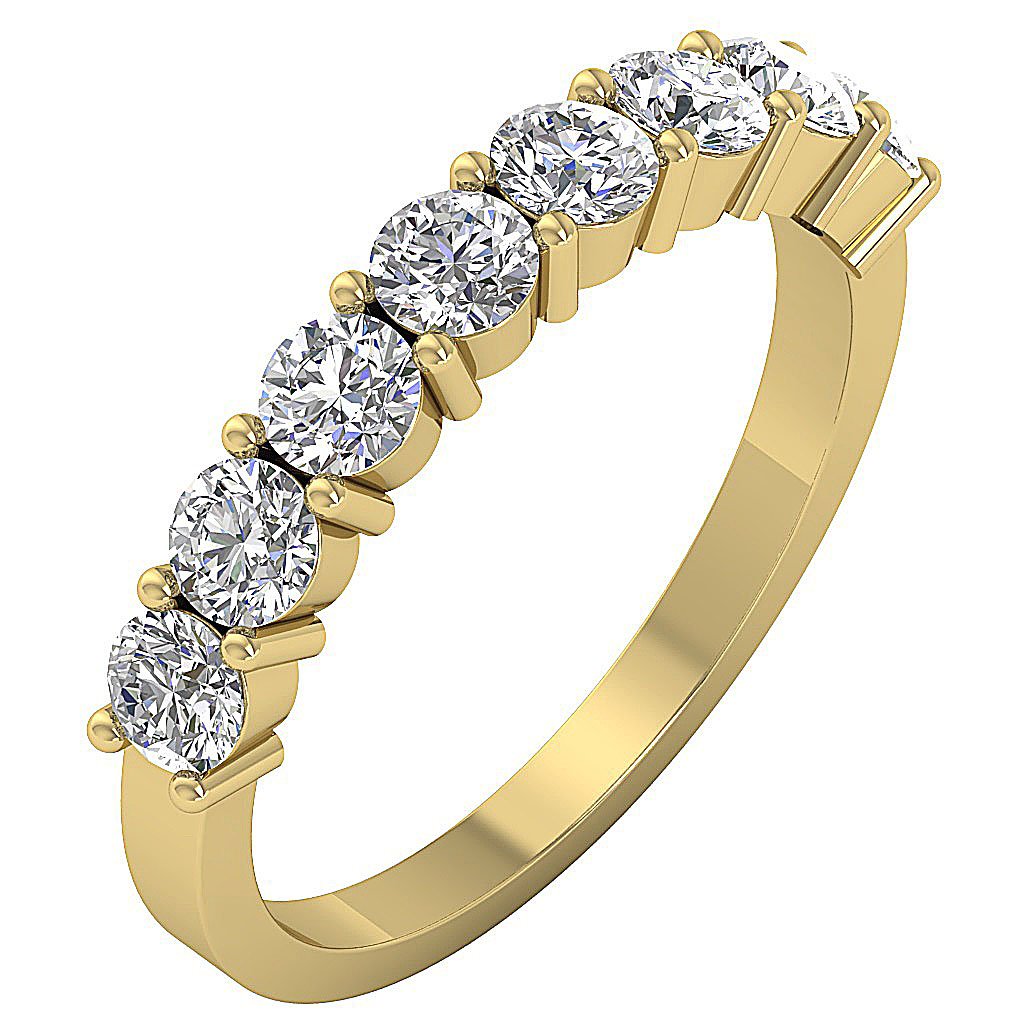 Anniversary Round Diamond I1 G 1.40 Carat 14K Solid Gold 3.37MM