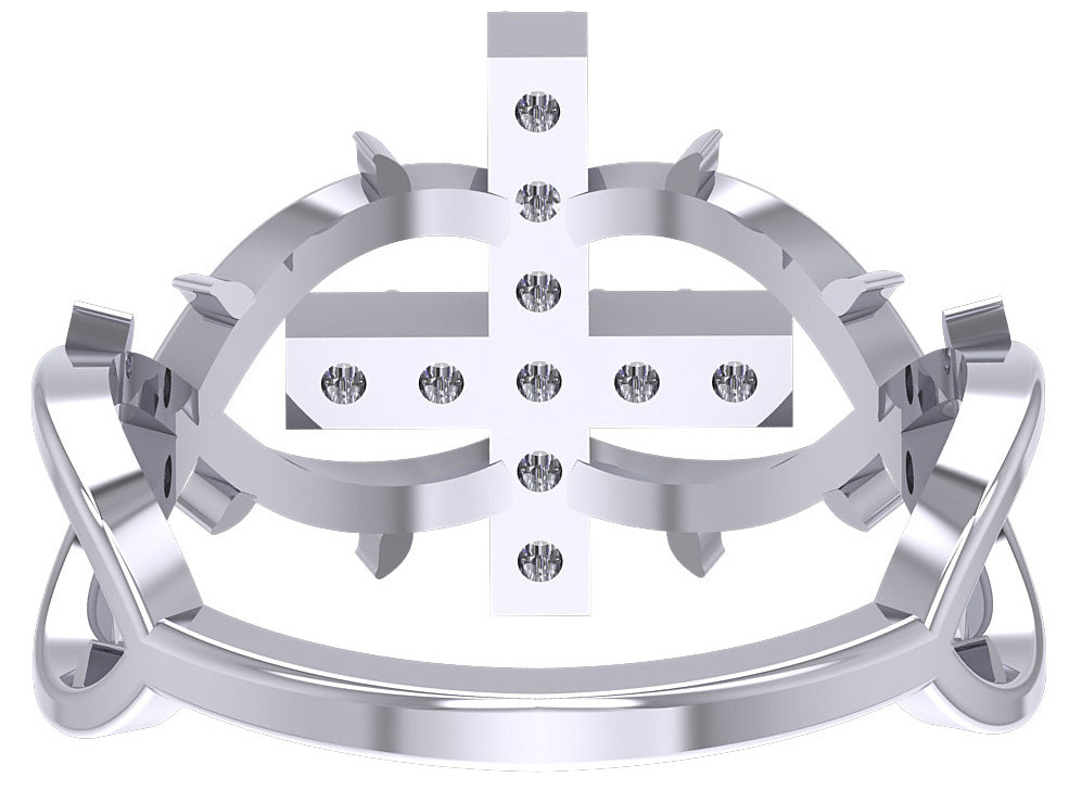 Cross Anniversary Wedding Ring SI1 G 0.30 Ct Round Cut Genuine Diamond 14K Solid White Gold