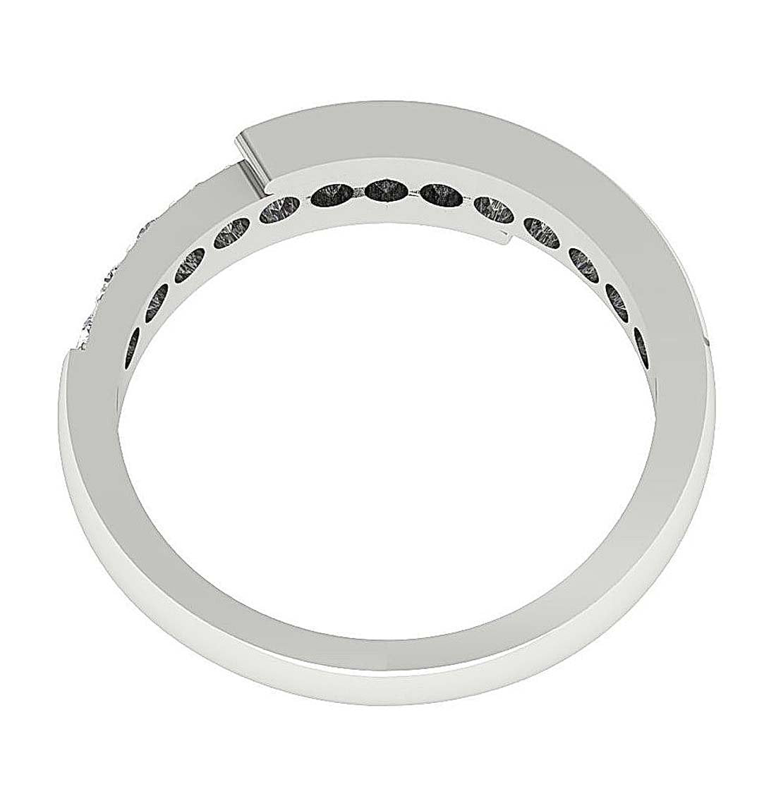 Genuine Diamond Prong Set 14K Gold Wedding Diamond Ring SI1 G 0.60 Ct 4.50 MM