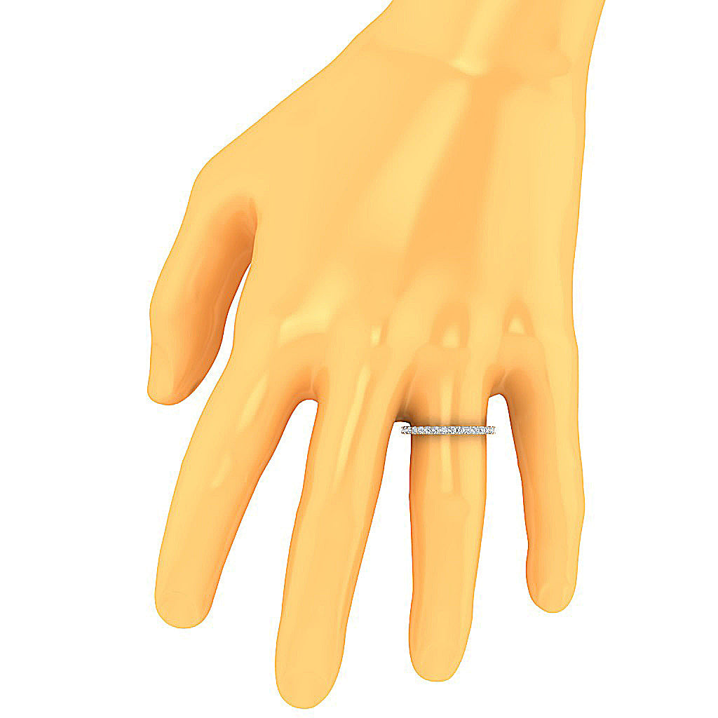 14K Solid Gold Designer Wedding Ring Natural Diamond I1 G 0.55 Ct Prong Set