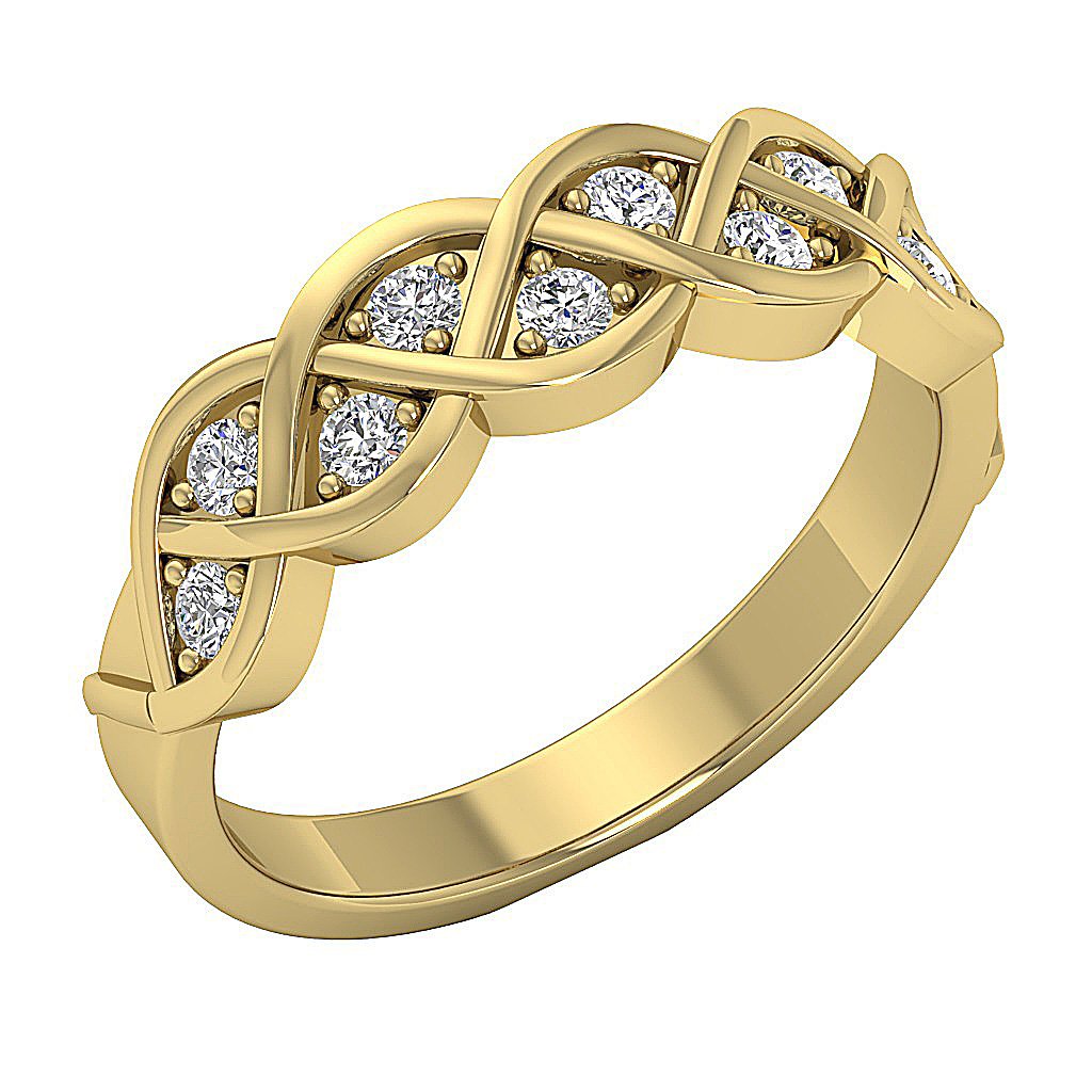 Engagement Ring Round Cut Diamond Prong Set I1 G 0.50 Ct 14K White Yellow Rose Gold 6.00MM