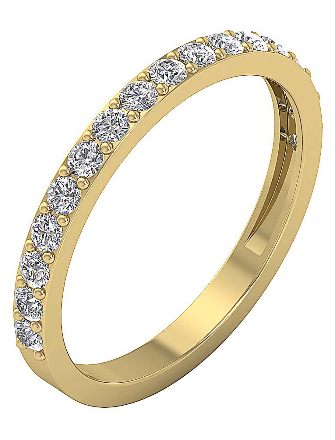 Anniversary Ring Round Diamond I1 G 0.75 Ct 14K White Gold Prong Set