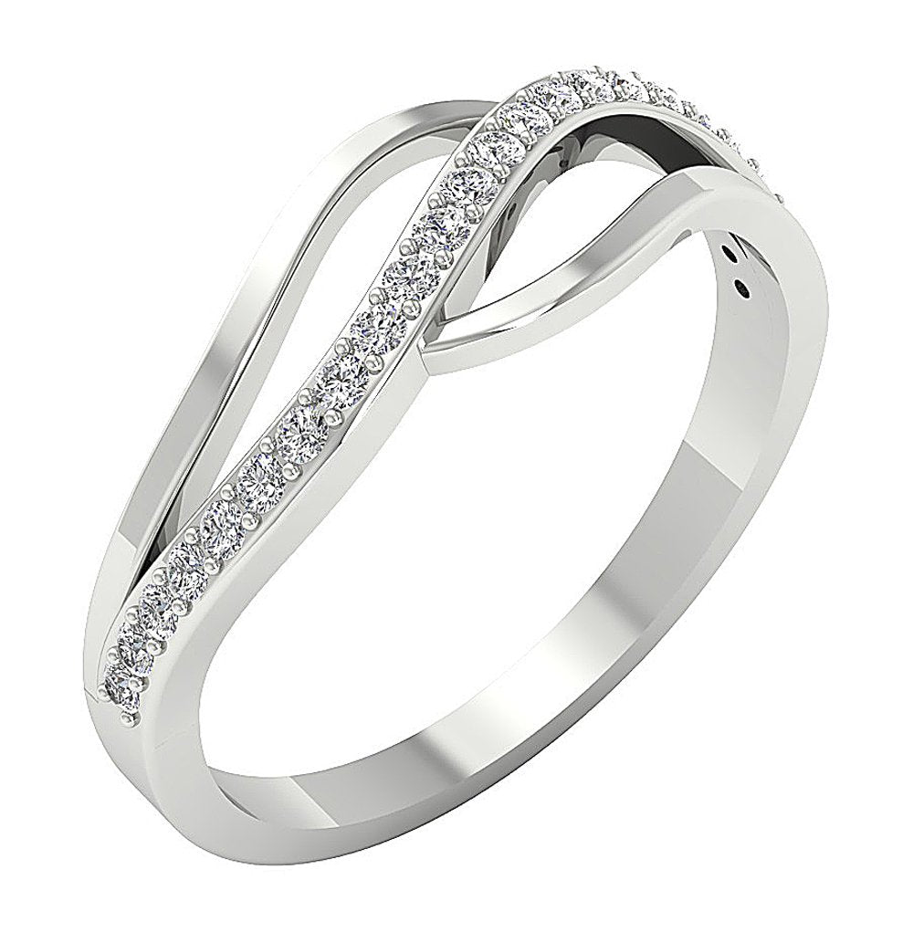 7.25 MM Designer Engagement Ring Natural Diamond I1 G 0.25 Ct 14K Solid Gold Prong Set