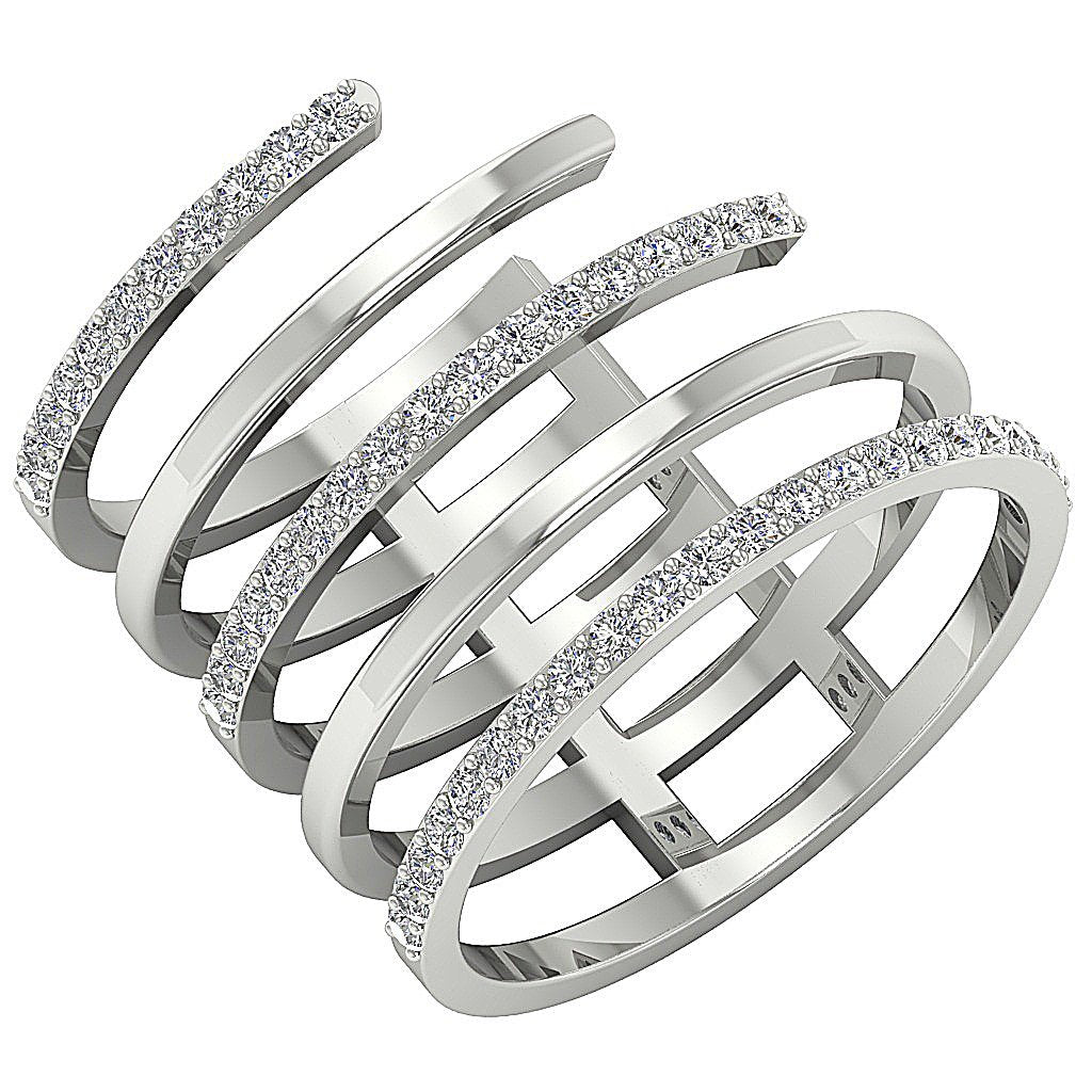 Engagement Round Diamond 14K Solid Gold Ring Prong Set SI1 G 0.75 Ct 17.50 MM