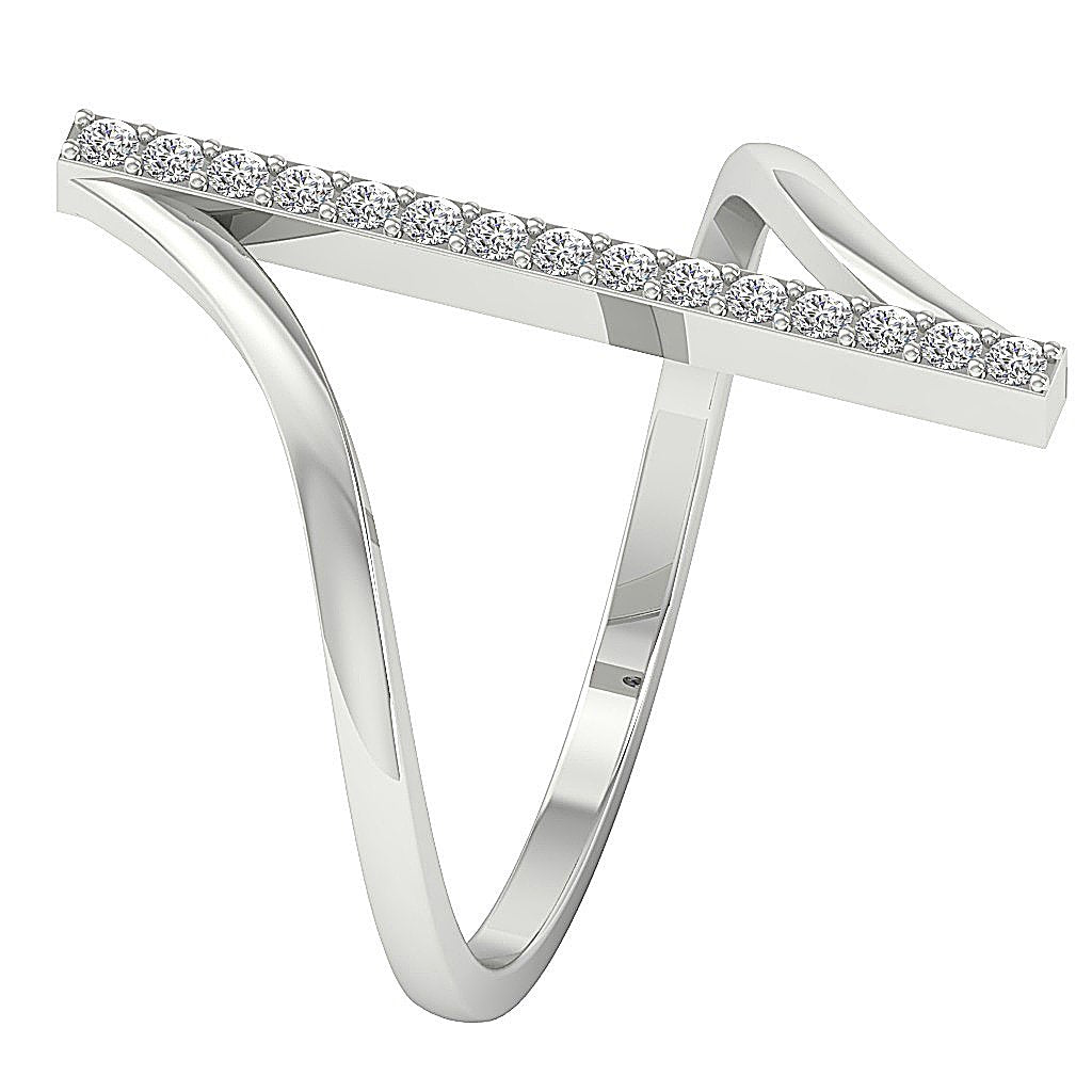 Prong Set Designer Engagement Ring Natural Diamond I1 G 0.20 Ct 14K White Yellow Rose Gold