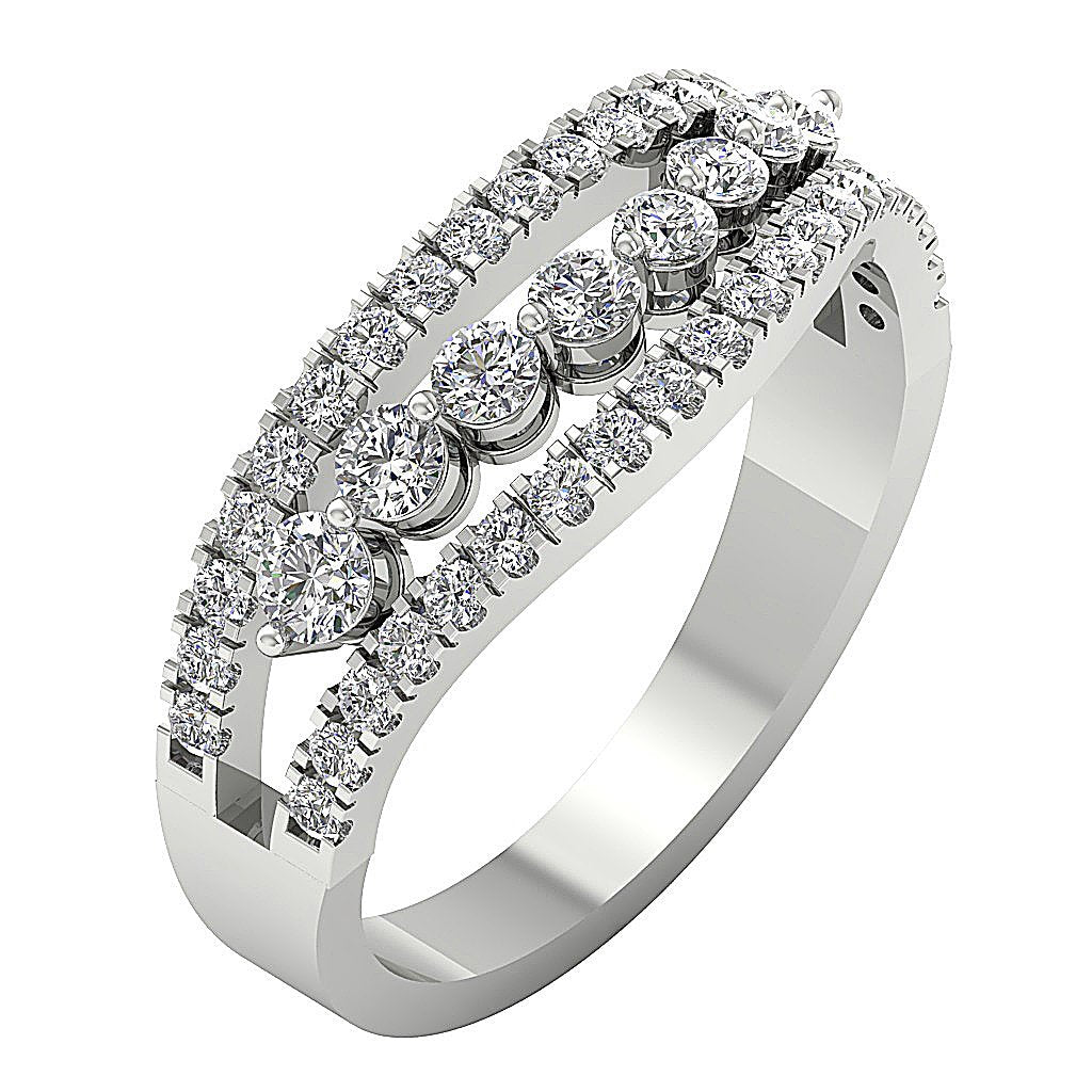 8.30 MM Designer Engagement Ring Natural Diamond SI1 G 1.10 Ct 14K White Yellow Rose Gold Prong Set