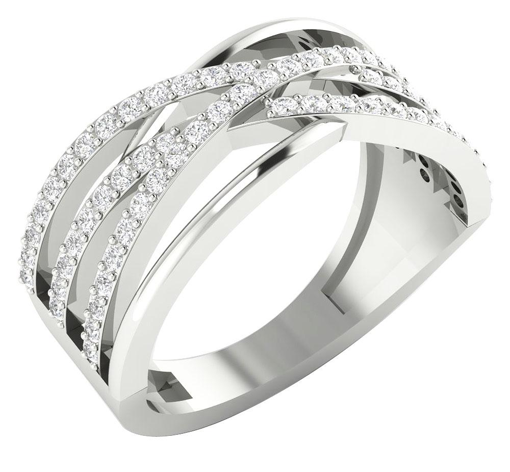 Genuine Diamond 14K Solid Gold Ring Prong Set SI1 G 0.60 Ct 8.95 MM