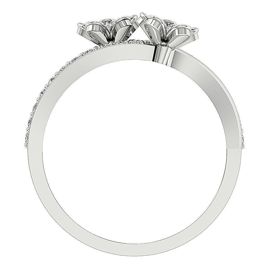 Anniversary Diamond Ring SI1 G 0.50Ct Prong Set 14K Solid Gold 10.00 MM